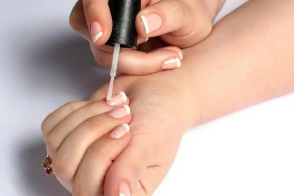 steps of application of nail polish