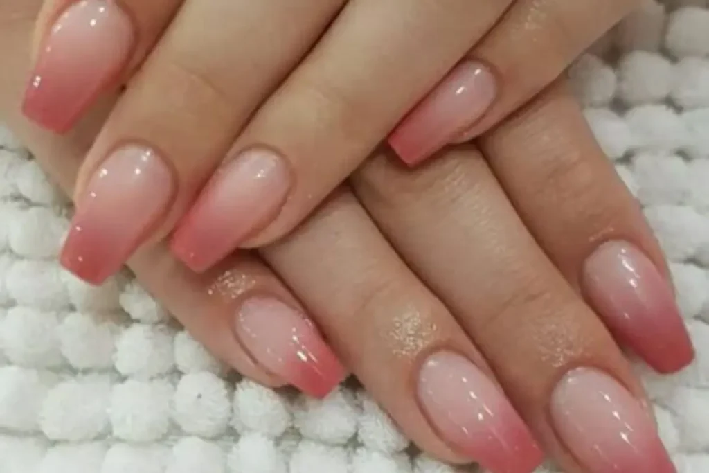 soft ombre o short nails