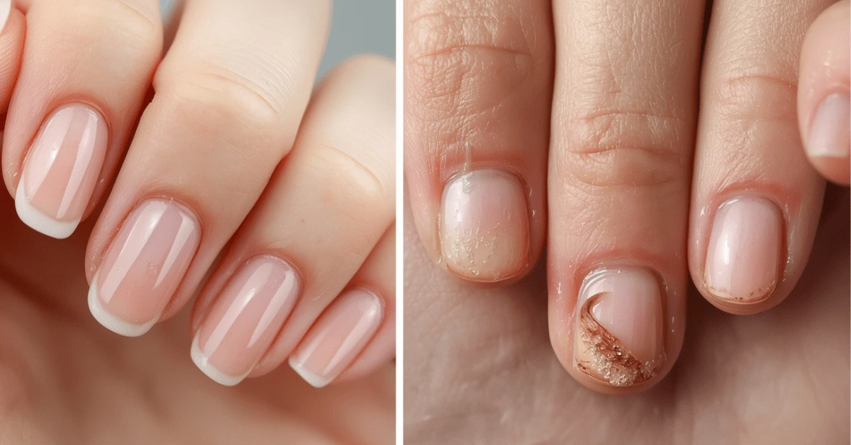 How can you tell if your nails are healthy or need care?